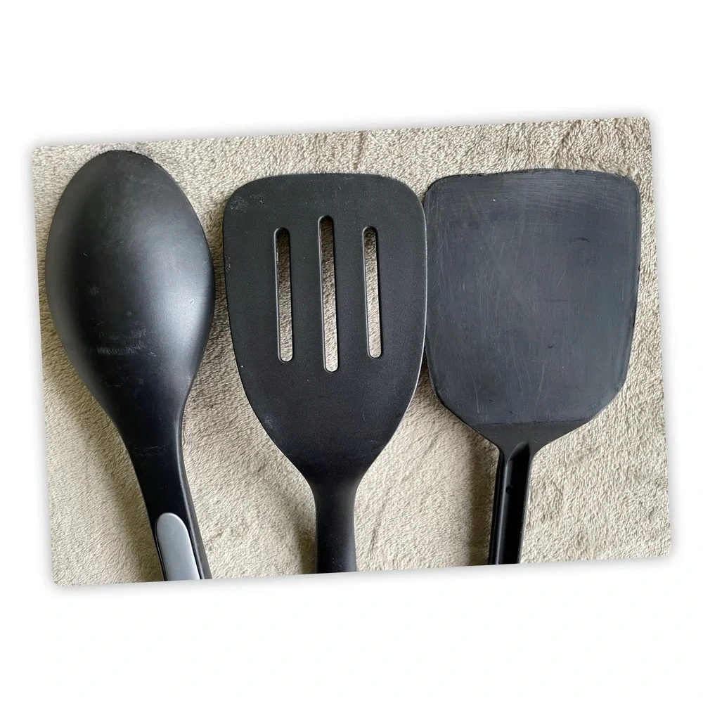 KitchenAid Farberware Calphalon Cooking Utensil Lot Spoon Spatulas 3 Pc Set